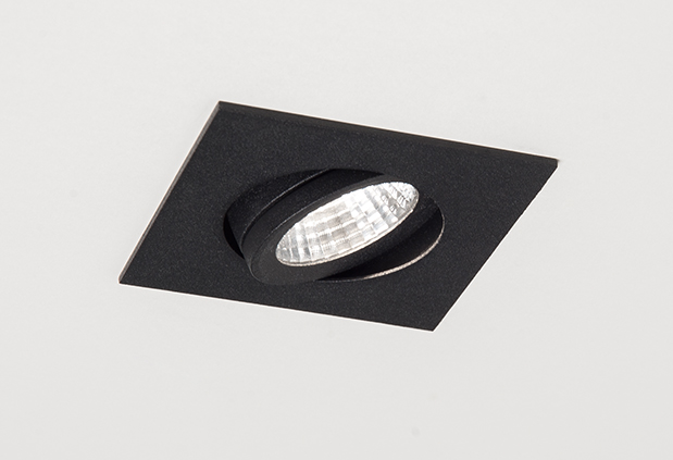 Einbaustrahler Agon Square LED von Molto Luce, schwarz, 2700K, 40°
