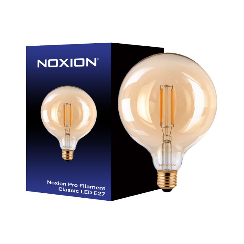 Noxion PRO LED Globe Classic Fadenlampe G125 E27 8W 822 Amber 