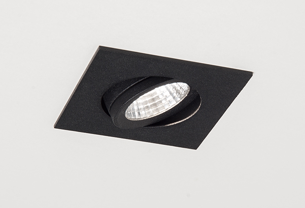 Einbaustrahler Agon Square LED von Molto Luce, aluminium gebürstet, 3000K, 20°