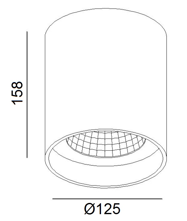 AEON BIG ROUND AC LED Aufbauleuchte von Molto Luce in schwarz 2700K