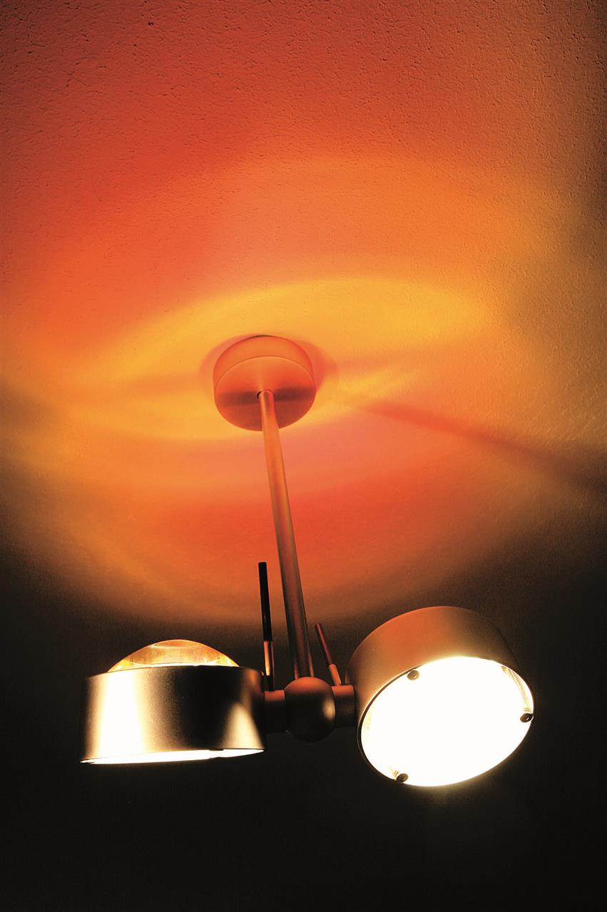 Wand- und Deckenleuchte Puk Mini Side Twin 100mm chrommatt von Top Light