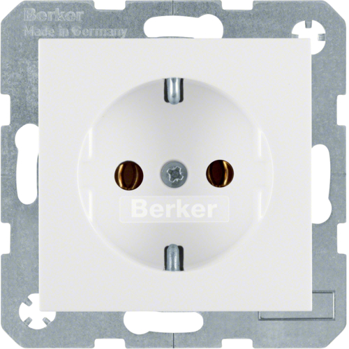 Berker 47438989 SCHUKO-Steckdose in polarweiss glänzend