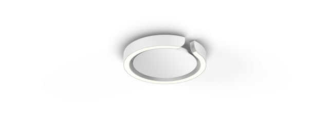 Mito soffitto 20 up narrow weiß matt, base weiß matt von Occhio