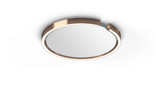 Mito soffitto 40 up wide rose gold, base weiß matt von Occhio
