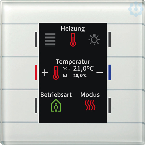 MDT BE-GT2TW.02 Glastaster II Smart mit Temperatursensor und Farbdisplay in weiß