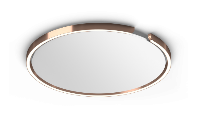 Mito soffitto 60 up »air« wide rose gold, base weiß matt von Occhio