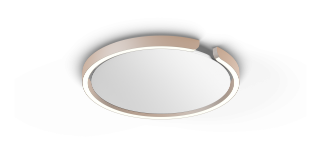 Mito soffitto 40 up narrow gold matt, base weiß matt von Occhio