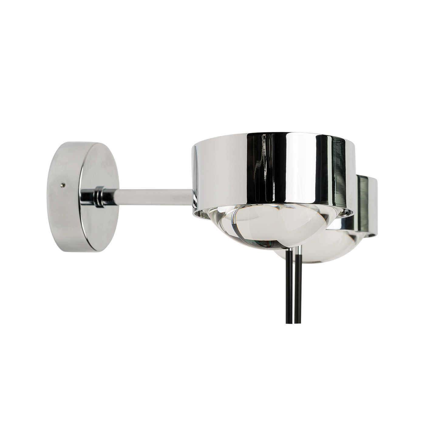 Wand- und Deckenleuchte Puk Mini Side Twin 300mm nickelmatt von Top Light