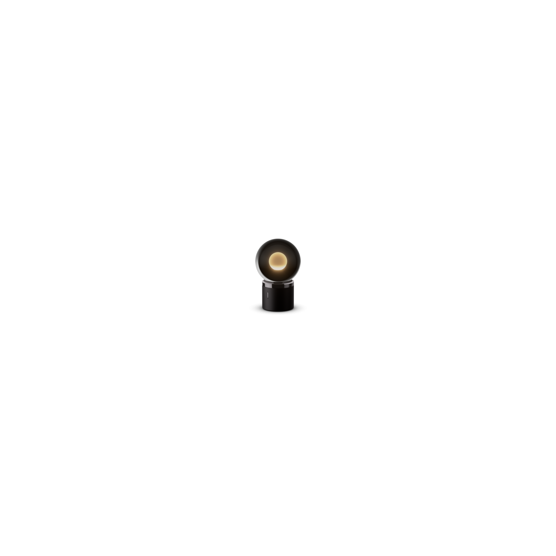 Luna Pura Tablelight von Occhio dark chrome